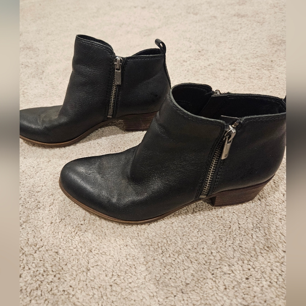 Lucky brand black booties Sz 6.5
